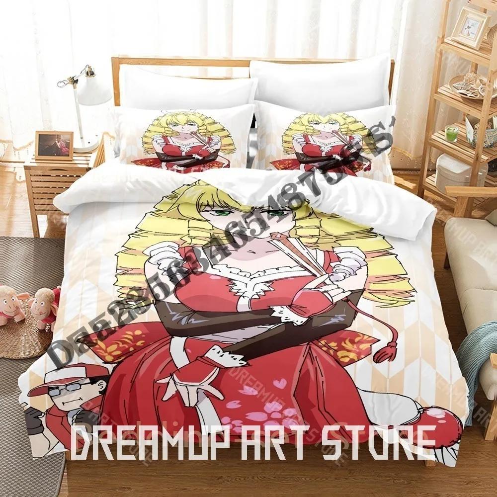 3D Print Akuyaku Reijou Tensei Ojisan Grace Auverne Bedding Set Single Twin Full Queen King Size Bed Set Adult Bedroom