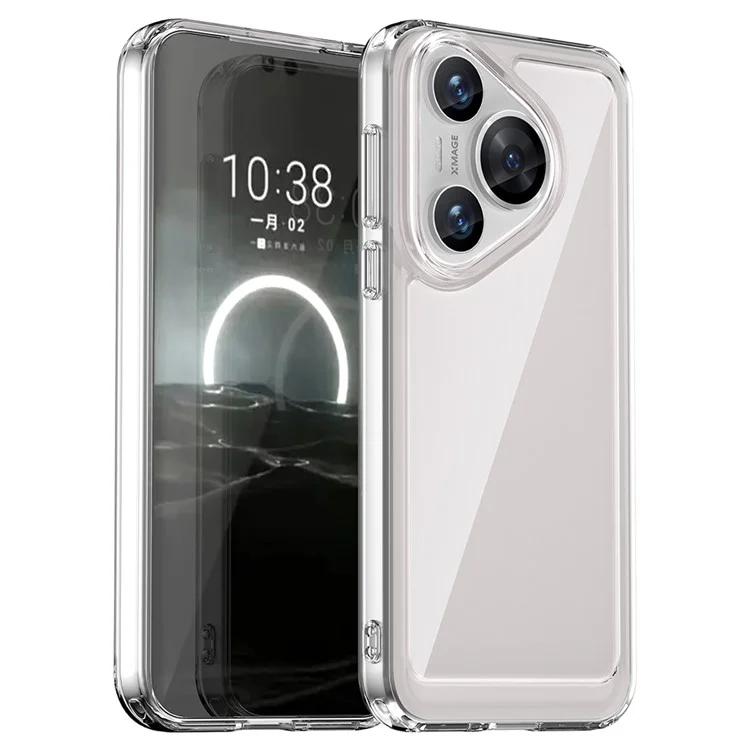 

For Huawei Pura 70 Case Electroplated Buttons Ultra-Clear Phone Cover (Big Rear Lens Hole)