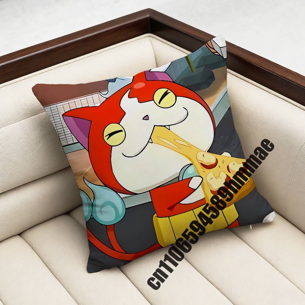 For Cute Cartoon J-Jibanyan Throw Pillow Case Sham 45X45Cm 40X40Cm Square Car Pillowcase Pad Cushion Cover