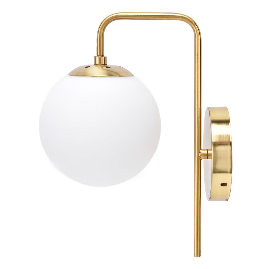 Nordic Modern E27 Glass Ball LED Wall Light Frosted Texture Round Bedroom Wall Lamp 110‑240V