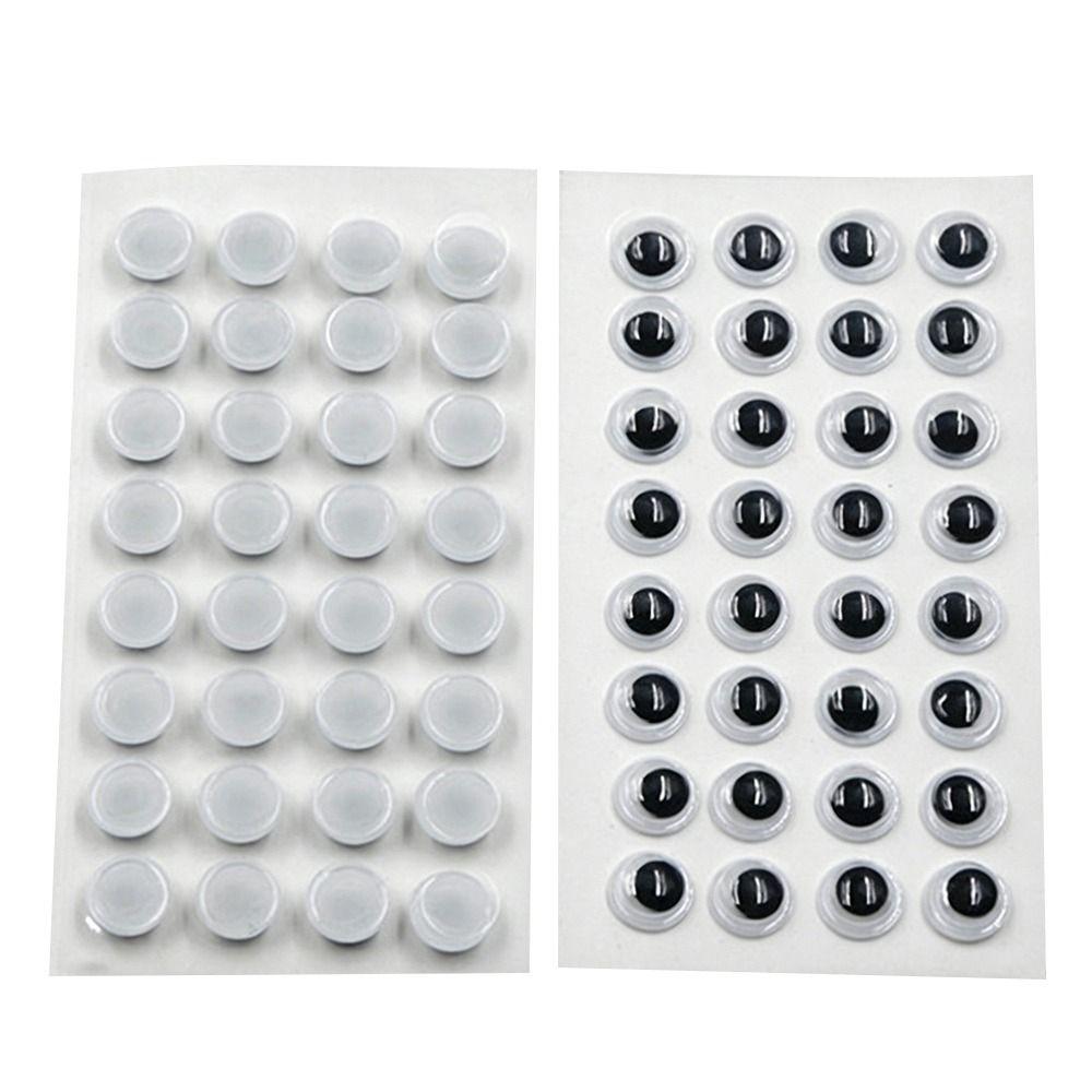 1Sheet 3D Dolls Activity Eyes Black&White Kindergarten Handmade Dolls Eyes Wiggling Moving Eyes