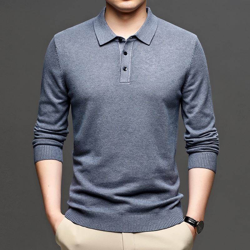Men's Lapel Pullover Knitwear - Autumn/Winter Polo Sweater