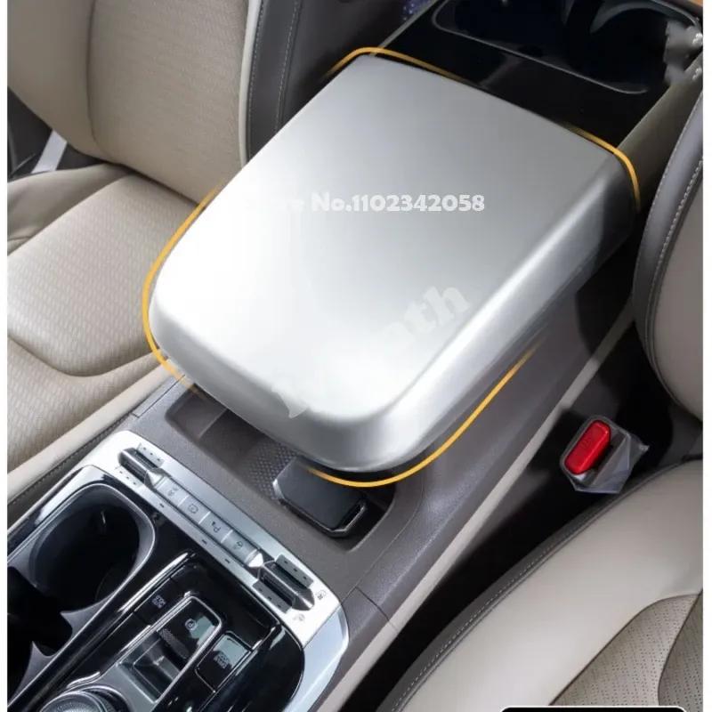 For Kia Carnival KA4    ABS Car Center Console Armrest Storage Box Protector Panel Cover Trim Sticker Accessories