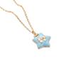 Cute Pentagram Phase Box Necklace Opening Closing Opening Box Necklace Jewelry Pendant  for Women
