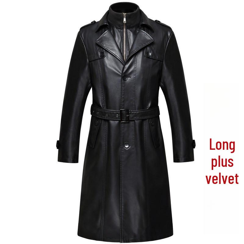 

Мужская деловая ветровка из овчины с поясным воротником. 180/96A чёрный