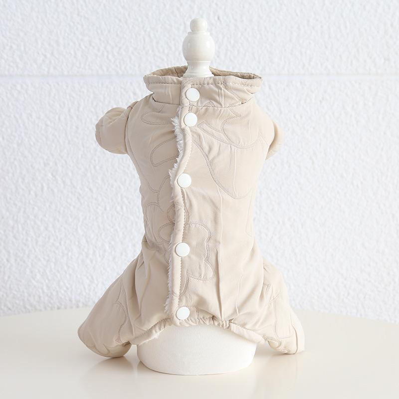 

Комбинезон с пуговицами на спине, хлопковый, одежда для четвероногих кошек на осень-зиму, одежда для плюшевых кошек, одежда для собак, комбинезон для собак, одежда для щенков L