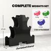 Hex Dumbbells Set with Dumbbell Rack, Hand Weights for Strength Training Weight Lifting, 2 X 1kg, 2 X 3kg, 2 X 5kg