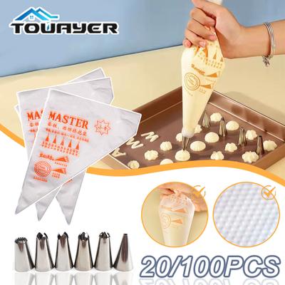 20/100 Stück Spritzbeutel Einweg Verdicken Spritzbeutel Düse Icing Fondant Creme Squeeze Bag Kuchen Dekor Werkzeug Anzug Backen Zubehör