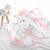 1 Stück Kleiner Hase & Cinnamoroll Idee Muster Schön Aussehender Automatischer Faltregenschirm, 3-fach faltbar, 8-Speichen-Eisenrahmen-Design, Langlebig und Geeignet für Tr