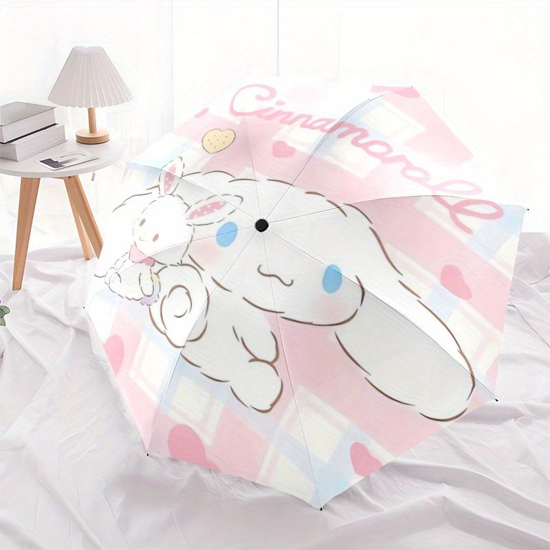

1pc Little Rabbit & Cinnamoroll Idea Pattern Beautiful Looking Automatic Folding Umbrella, 3 Folding, 8 Iron Frame Design, Durable and Suitable for Tr