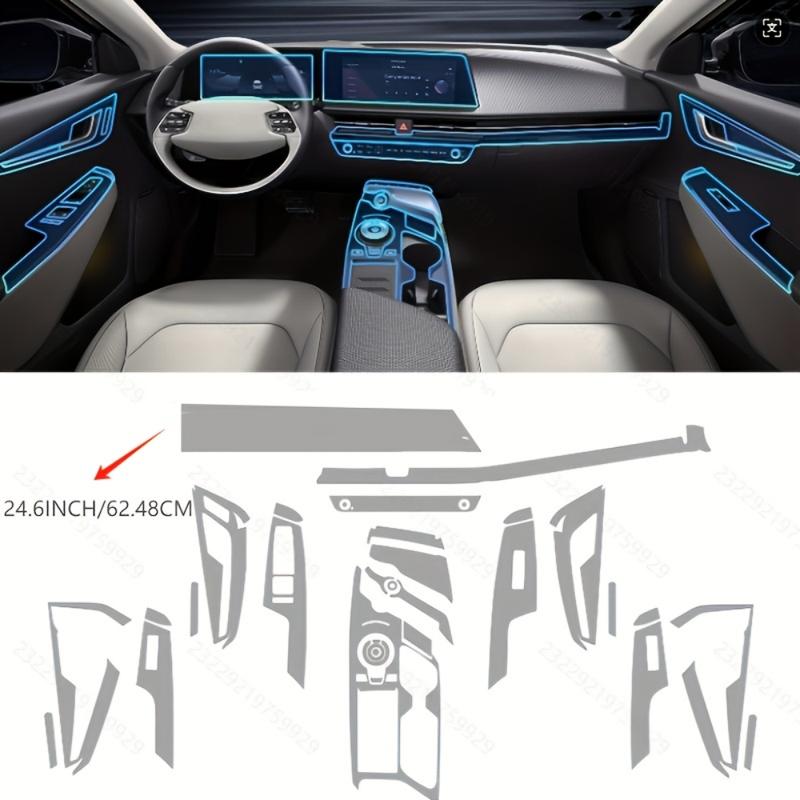 For Kia EV6 -2024 For Screen Center Console Film TPU Scratch-Resistant Car Interior Protection Film Auto Interior Accessory