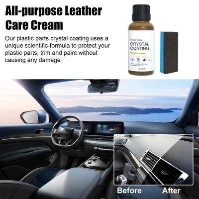 Restauratore Pelle Auto con Spugne 30ml Agente Rivestimento Interni Auto Soluzione Cura Pelle per Divani Mobili