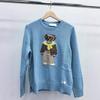 High-Quality Cartoon Bear Pure Cotton Sweater for Women - Heavy-Duty, Autumn/Winter 2025 Collection.