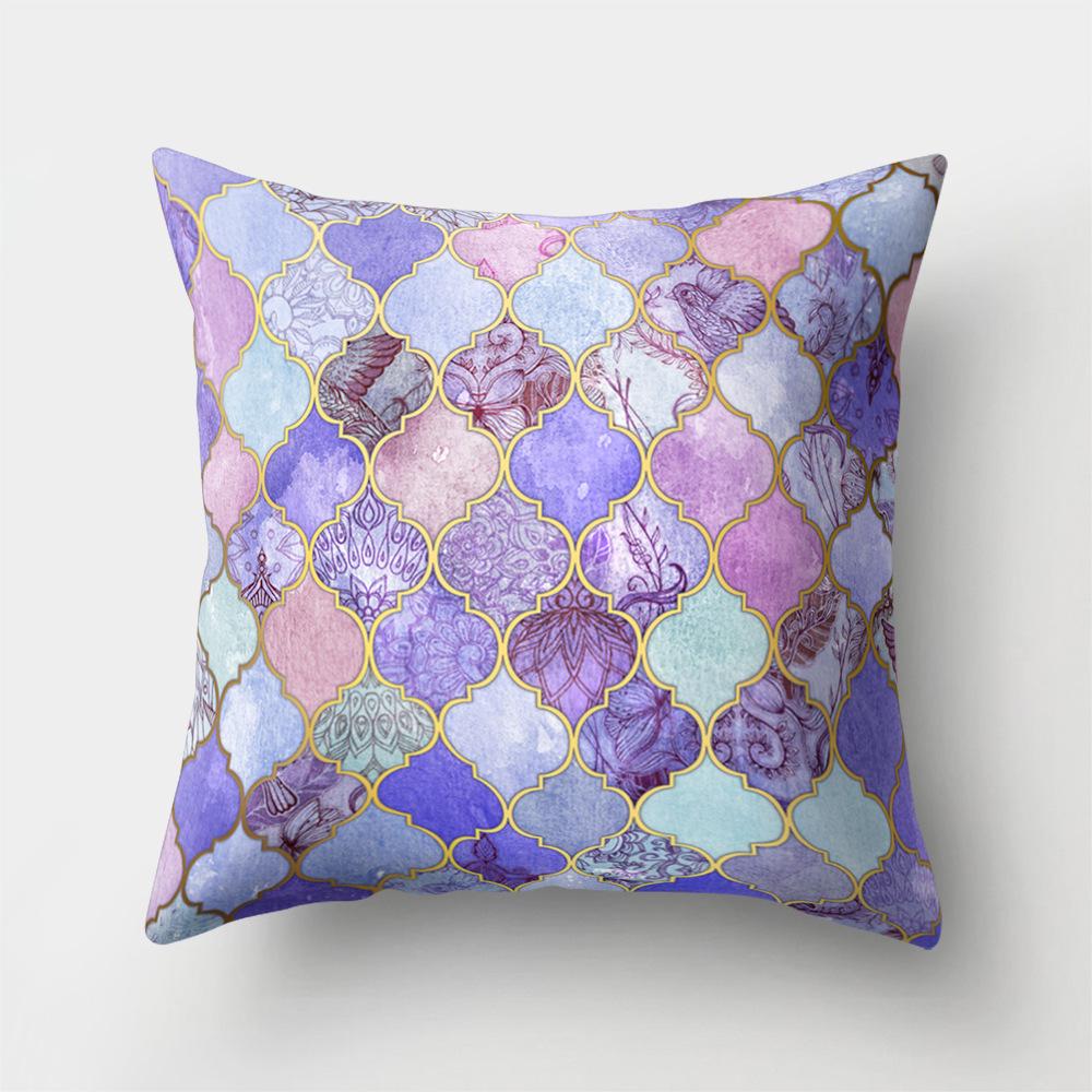 

Креативная наволочка для домашнего офиса с геометрическим узором, полиэстеровая наволочка 45 * 45 without pillow core