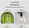 Nordic Amber Glass Wall Lamp - Green Retro Style for Restaurant, Coffee Shop, or Bedside