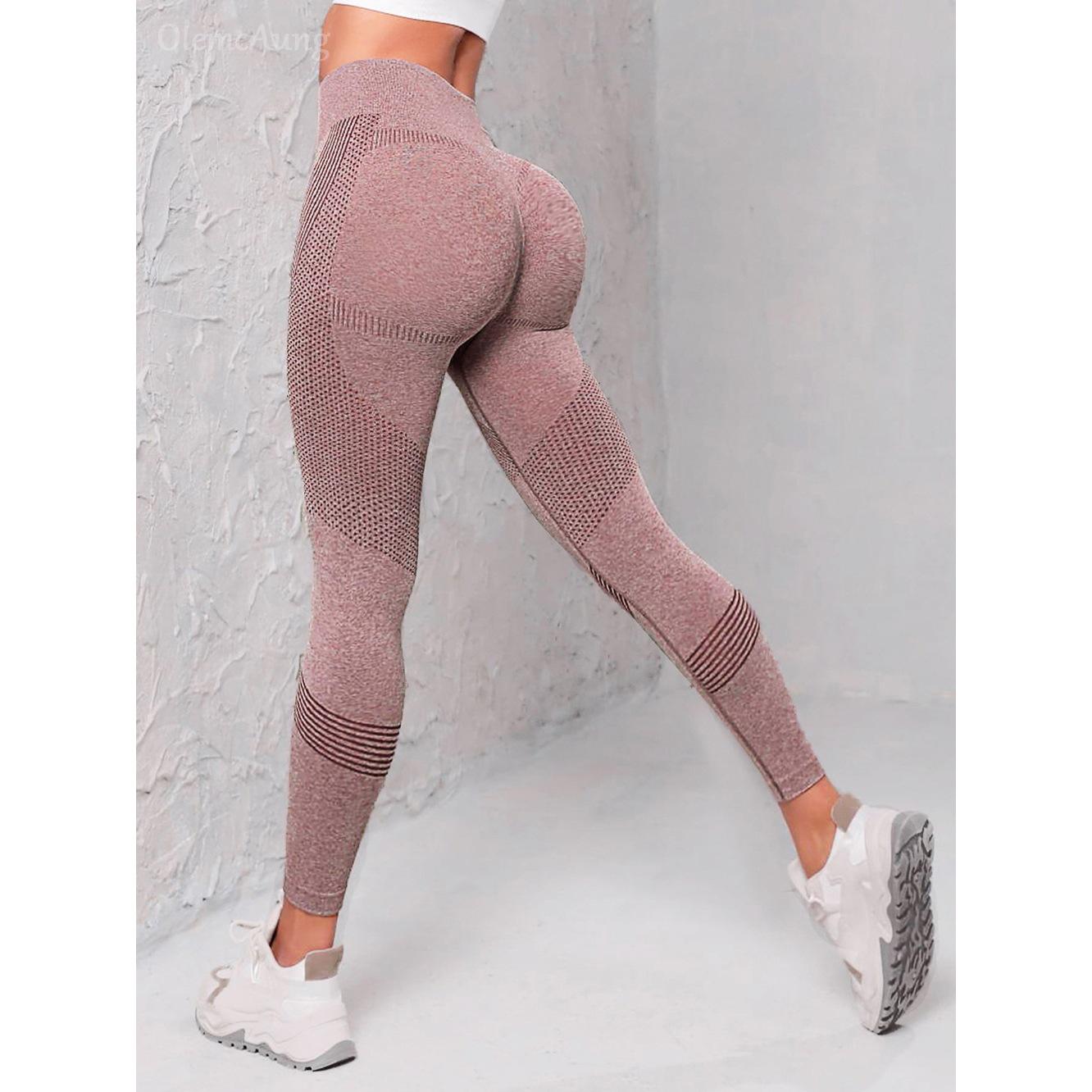 

Top-Selling Seamless High-Waisted Yoga Pants with Tummy Control and Butt Lift. M рожевий