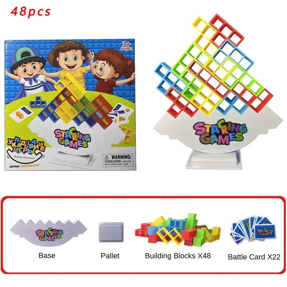 Tetra Tower Fun Balance Stacking Building Blocks Board Game For Kids Adults Friends Team Dorm Family Game Night And Partie Gifts