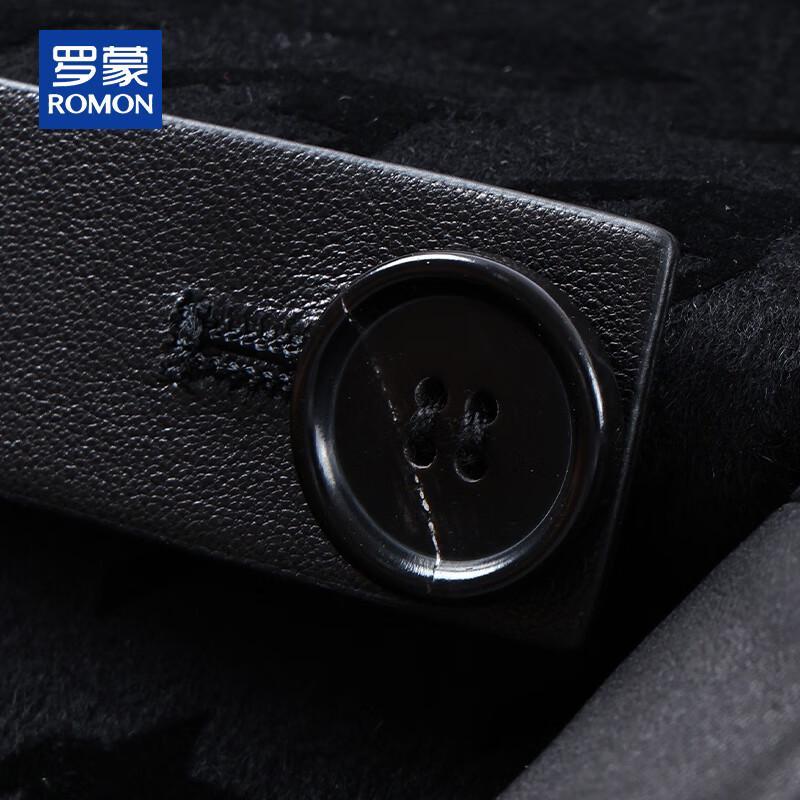 ROMON Men's Luxury 100% Wool Double-Faced Overcoat