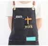 Washable Denim Apron: Durable Workwear for Coffee, Milk Tea, or Florist Shops with Custom Logo Option