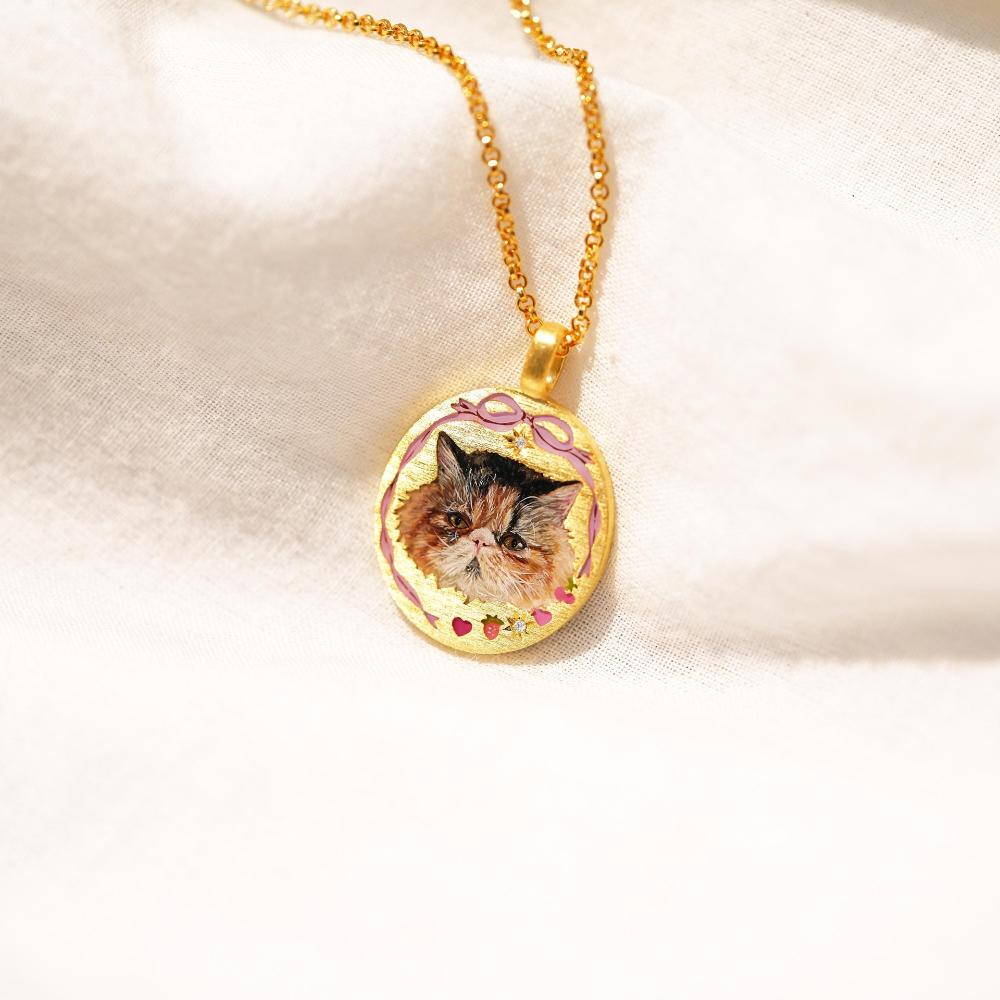 New Simple and Popular Cute Animal Series Cat and Dog DIY Pendant necklaces for women