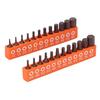 24 Pcs Hex Head Drill Bit Set 1/4 Inch Hex Shank S2 Alloy Steel Metric and SAE Hex Bit Set for Indus