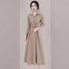 Spring French Hepburn Style Professional High-end Dress Women's Fashion Temperament Light Luxury Royal Sister Style Long-sleeved Shirt Skirt