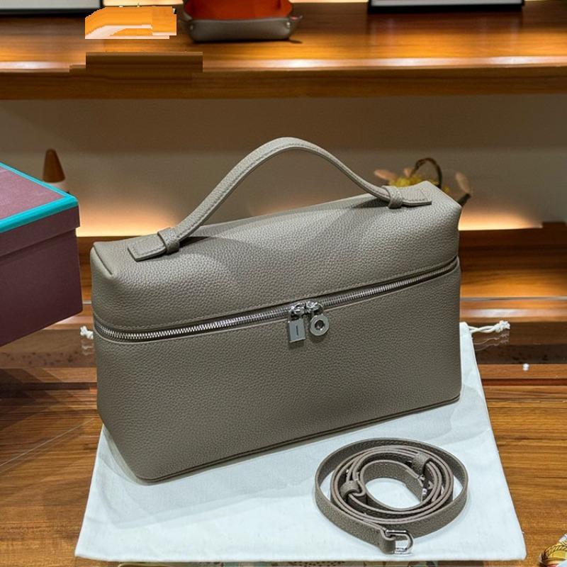 L27 Lunch Box Cover Layer Cowhide Gigi Same Style Single Shoulder Crossbody Lychee Patterned Small Cowhide Bag Versatile Temperament