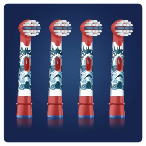 Braun Oral-B Electric Toothbrush, Sumizumi Clean Kids, Soft, Replacement Brush Tips (4 Brushes), Red, Star Wars Design