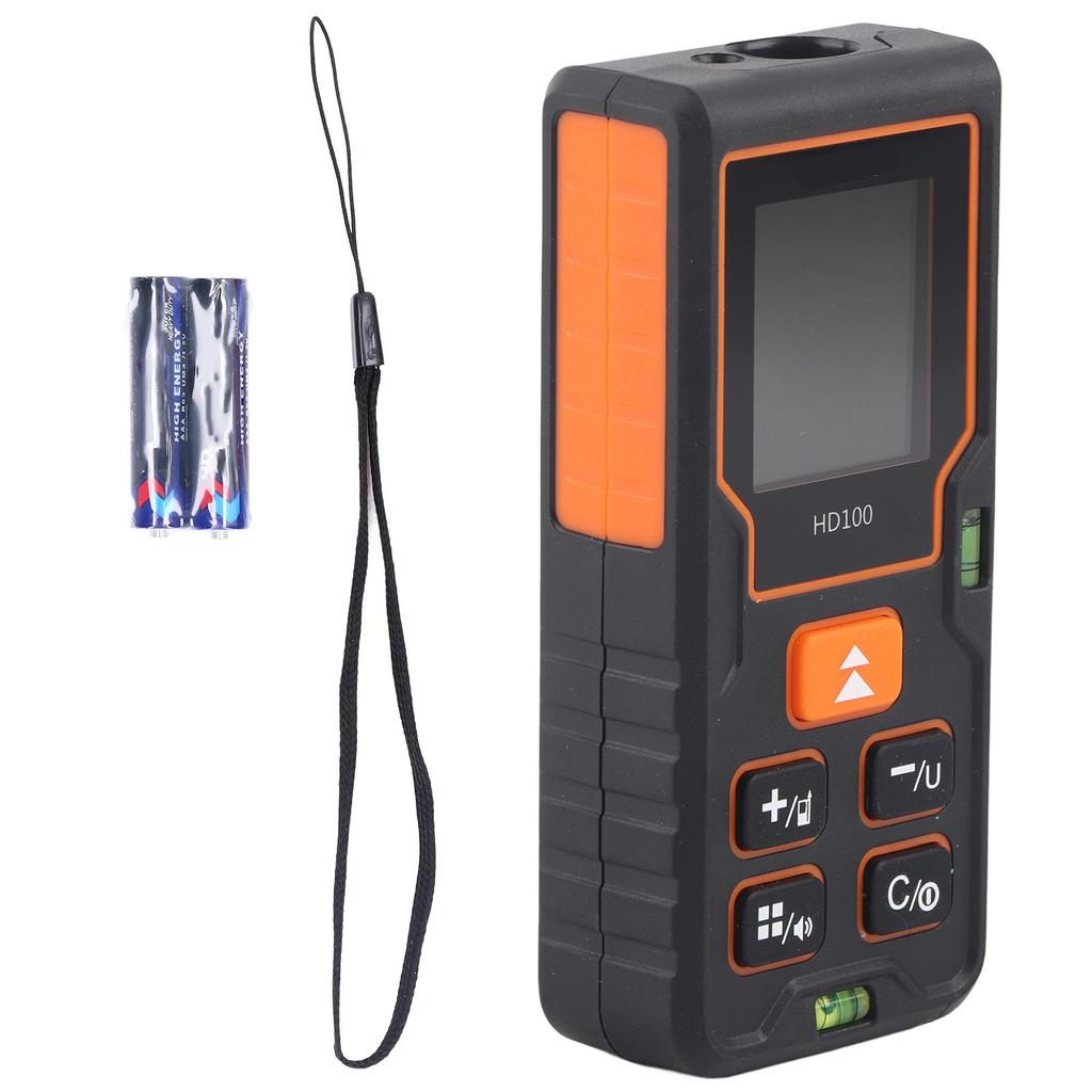 LCD Display Infrared Rangefinder Handheld Laser Distance Meter with Double Bubble HD100