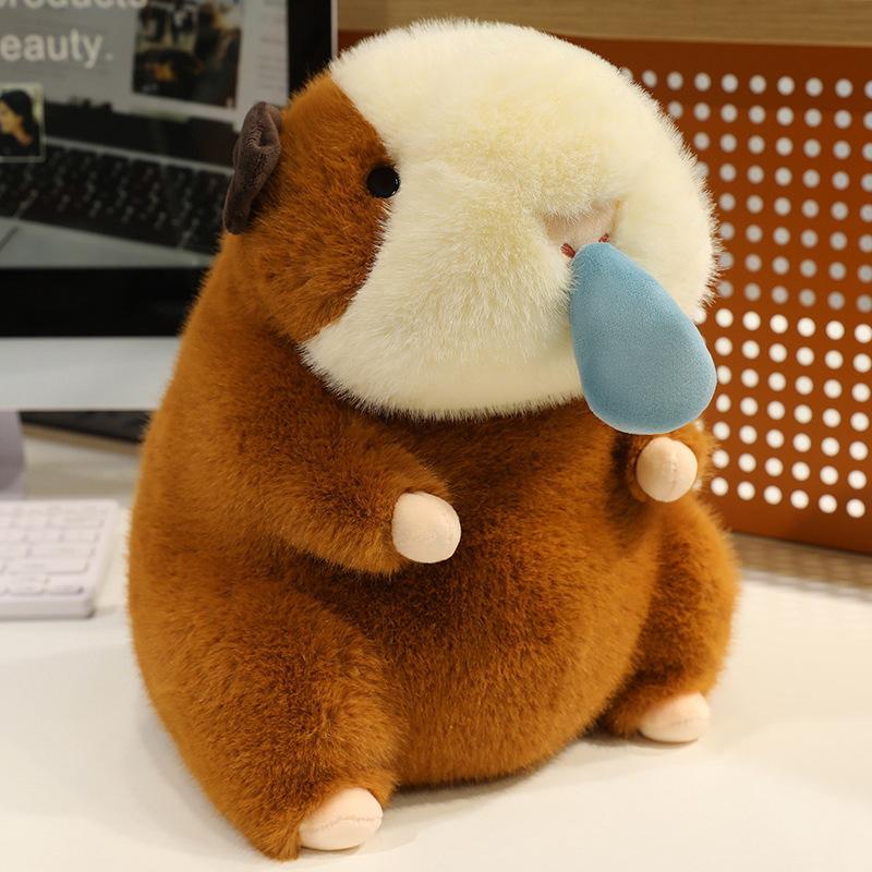 Chubby Plushies Stuffed Animal Hamster Plush Toy Cute Guinea Pig With Nose Drop Soft Doll Lifelike Mouse Plush Pillow Gift