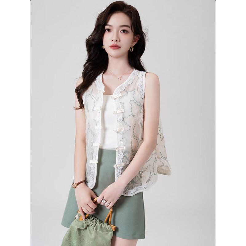 Women s Lightweight Trimmed Round Neck Slim Fit Vest US 8