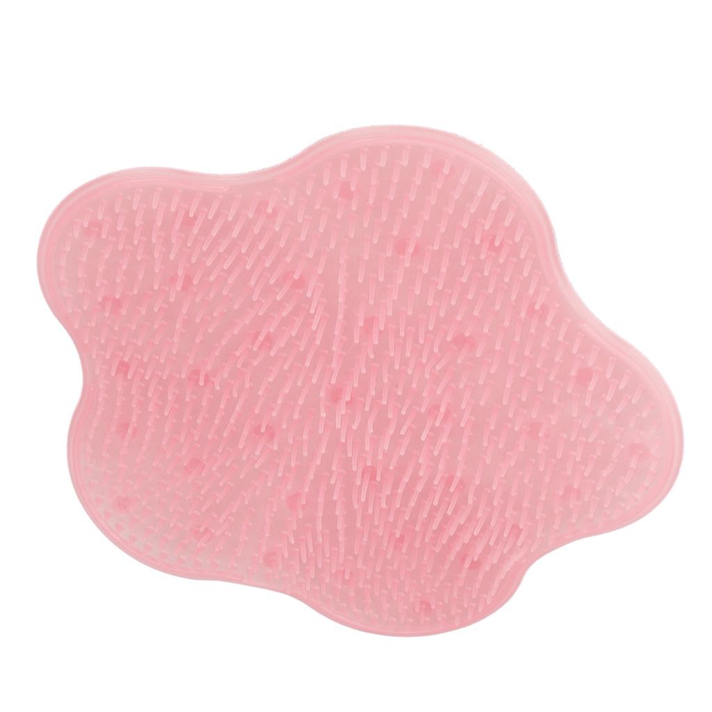Bathroom Floor Foot Massager Remove Dead Skin Silicone Shower Foot Scrubber with Suction CupsPink