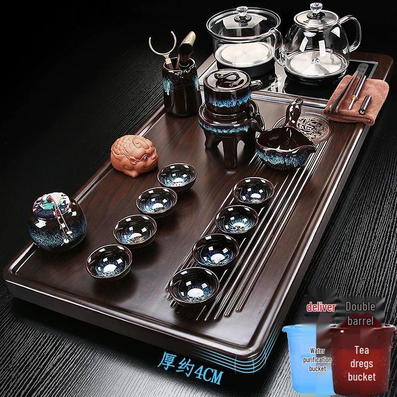 Automatic Solid Wood Kung Fu Tea Tray