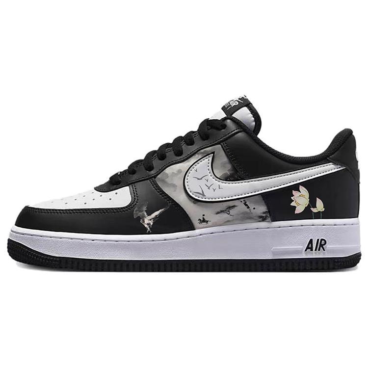 Nike Air Force 1 Low top Skateboard Shoes Men's White Black DV0788-001(Team10-)