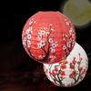 30/35 cm Lampion Papierowy Okrągły Kwiat Śliwy Abażur Chiński Antyczny Lampion Papierowy Lampion Papierowy na Rok Wystrój Domu
