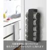 [Yamazaki] Tower Magnetic Towel Storage, Towel Stacker, Towel Holder, Black, 3618, Approximately 8 x 7.5 x 40cm