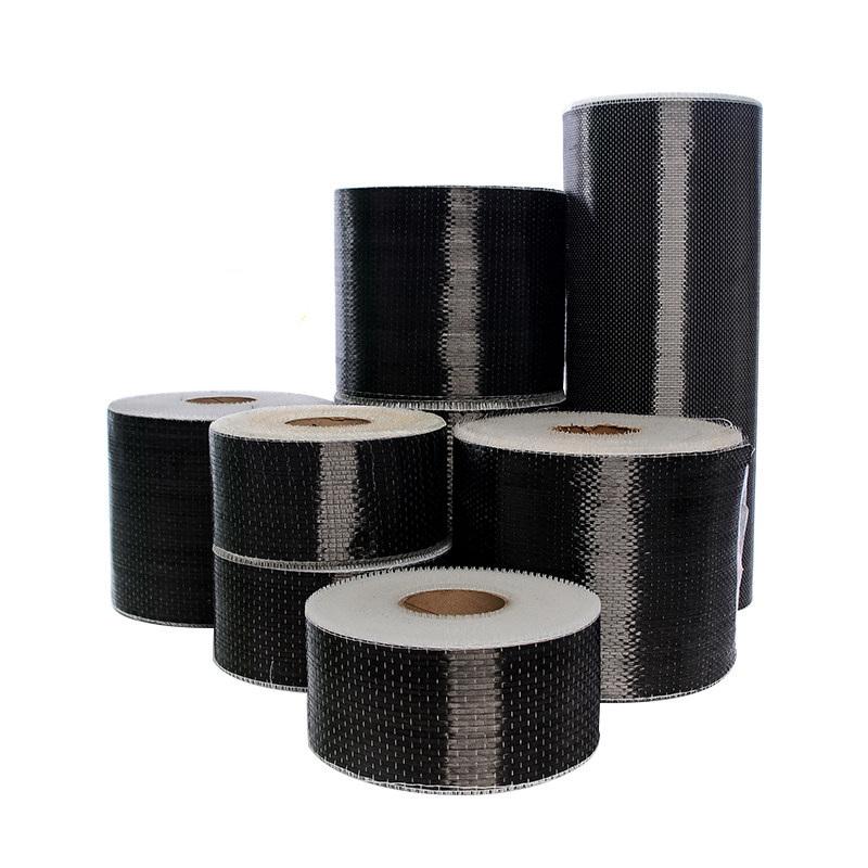 Tessuto in Fibra di Carbonio UD 12K 200gsm, Tessuto Unidirezionale per Riparazione Fessure Lastre di Cemento, Rinforzo Strutturale di Ponti