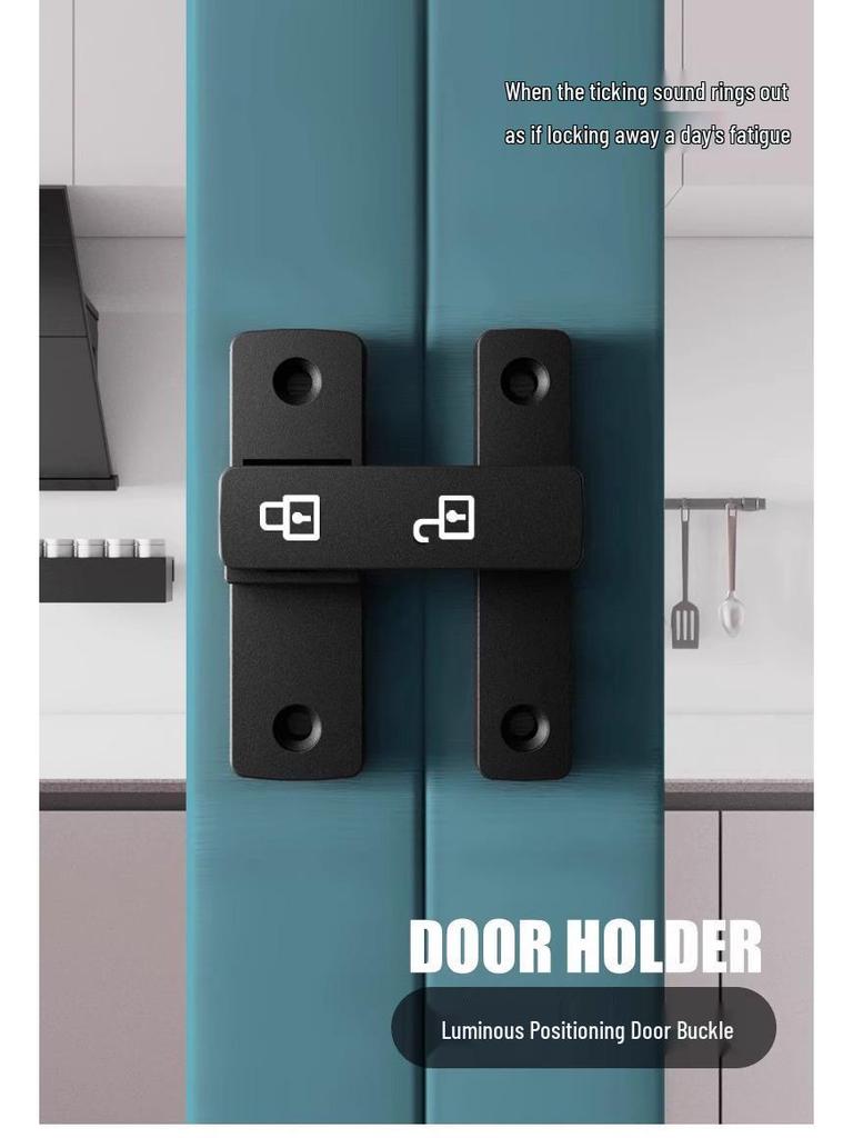 Punch-Free Slide Bolt Latch for Bathroom and Indoor Doors