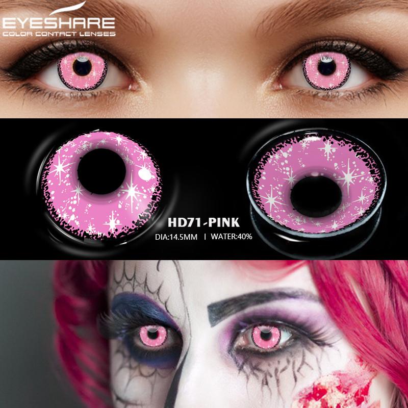 Eyeshare Bunte Kontaktlinsen für Halloween, Anime-Zubehör, Linsen, Cosplay, Augenlinsen, jährlich, 2 Stück/Paar