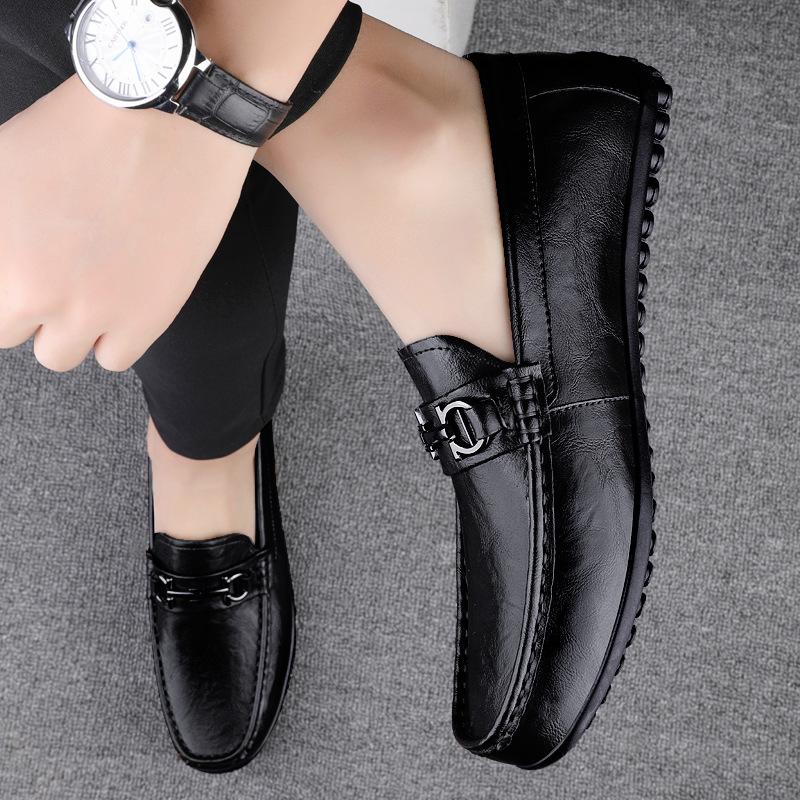 

Men s shoes 2025 summer new men s light luxury high-quality soft sole comfortable one-pedal business entertainment suit leather shoes 37