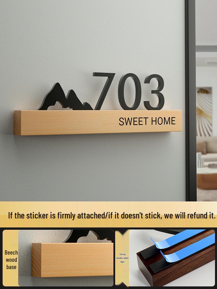 Luminous Personalized House Number Sign Sticker for Front Door
