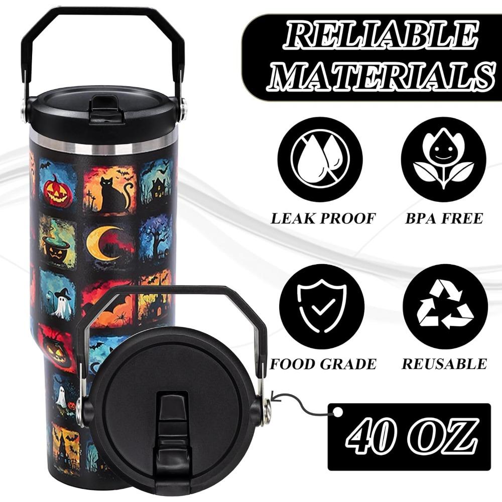 2 Piece Water Cup Replacement Lid, with Handle Straw Lid, Leak Proof Sealing Lid Suitable for 20/30oz Cup, Water Cup Accessories