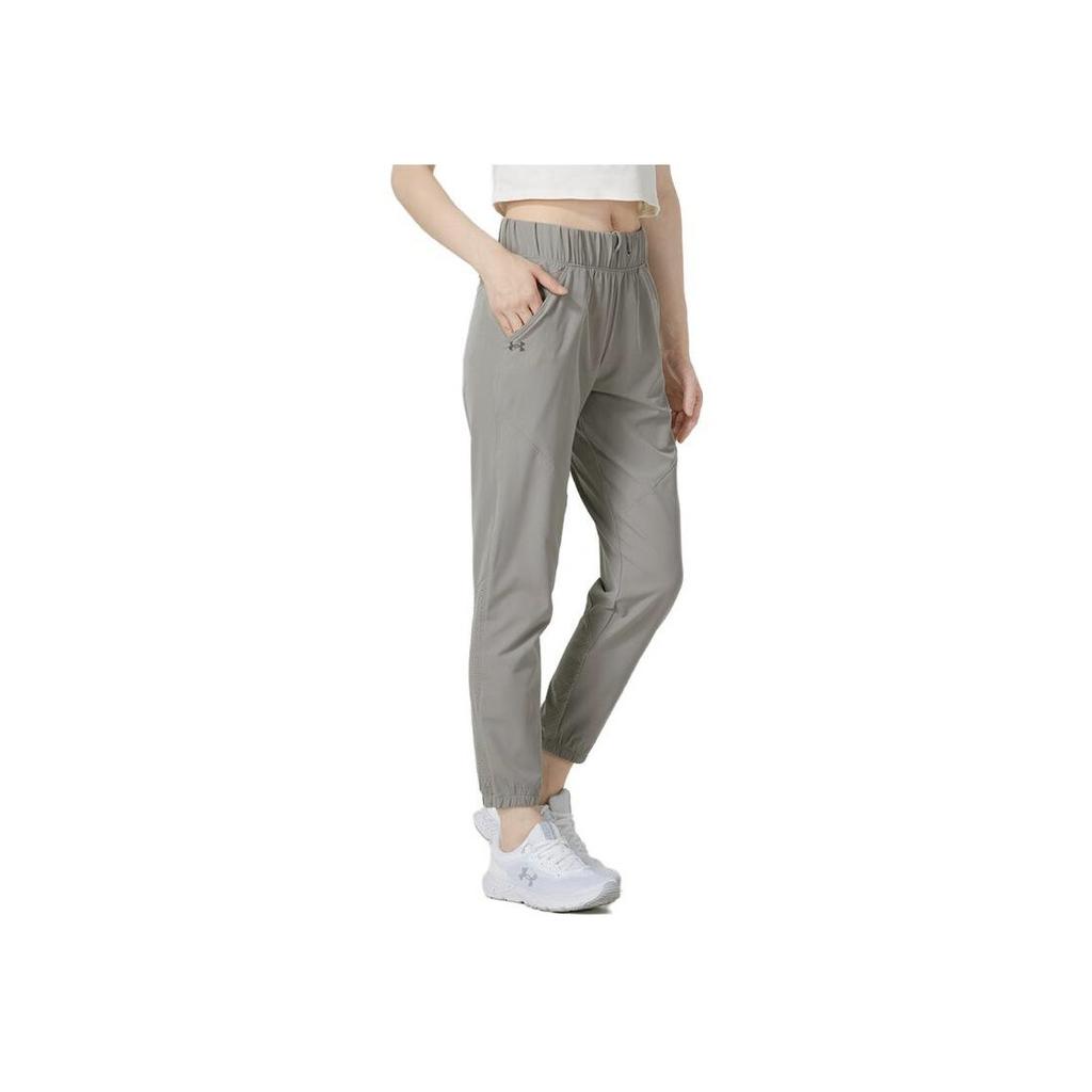 Under Armour Solid Color Breathable Training Pants Women pants Gray 1325806-294