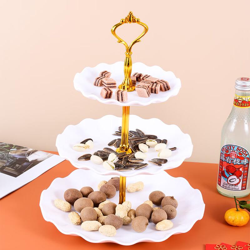 Пластиковая подставка для десертов и фруктов, 3 яруса