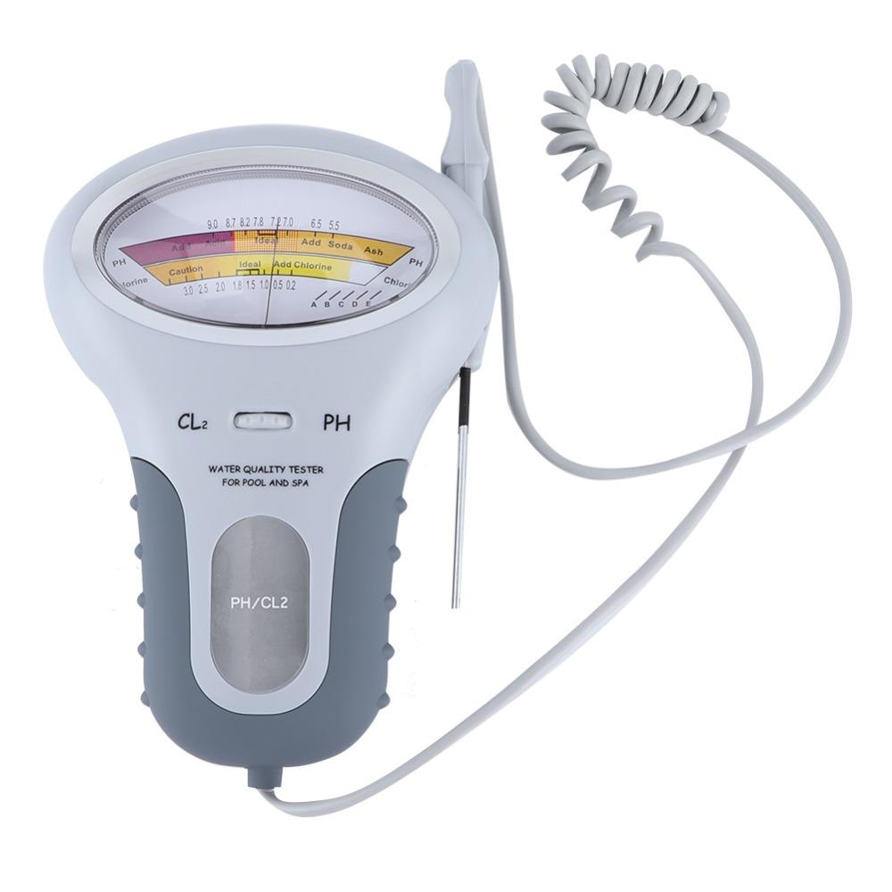 2-in-1 Water Quality Tester Plastic Pool Water Tester Durable Spa Water Analyzer