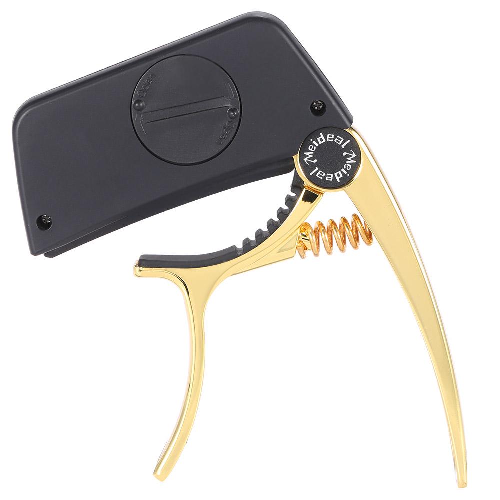 TCapo20 multifunksjonell aluminiumslegering 2-i-1 gitar capo-tuner med LCD-skjerm for normal akustisk