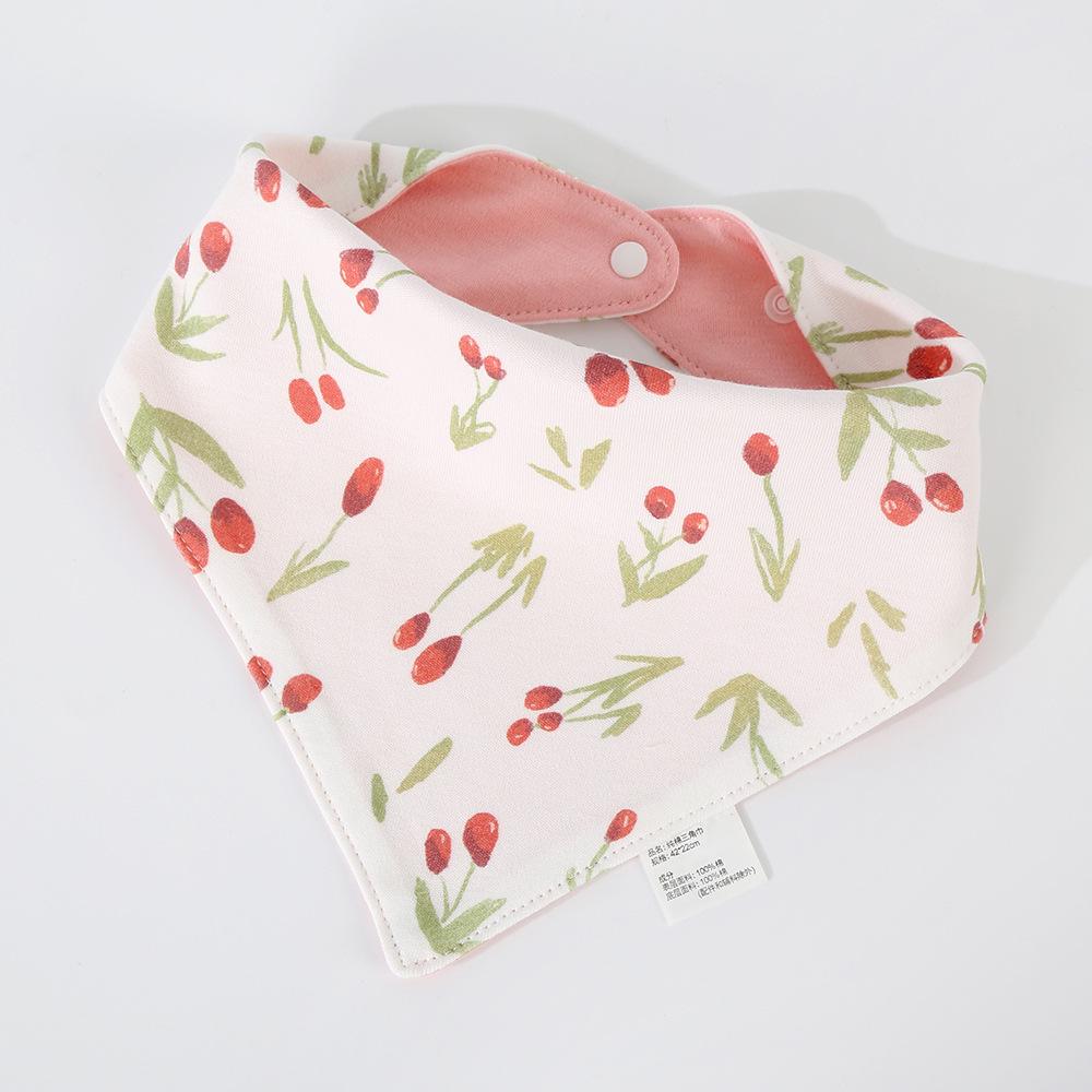 Korean Style Cotton Baby Bib - Double-Sided & Versatile for 0-2 Years