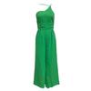 Women's Spring and Summer Solid Color Loose Wide Leg Cotton Hemp Jumpsuit