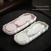Elegant White Jade Ceramic Tea Tray