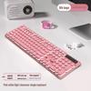 Punk Wired Mechanical Keyboard & Mouse Set with Color-Block Design, Backlit Keys, High Aesthetic, and Enhanced Tactile Feel for Office and Gaming Use